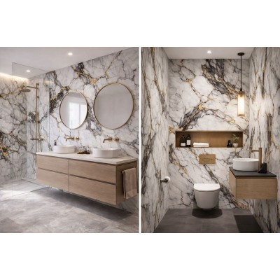 Мраморен 3D самозалепващ ролков тапет 9055D2, 3м*1.2м