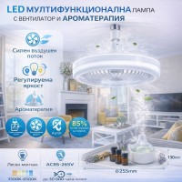 LED Мултифункционална лампа с вентилатор и ароматерапия