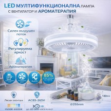 LED Мултифункционална лампа с вентилатор и ароматерапия