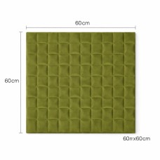 Пано за стена 3D XY-107|60 х 60см *7мм|Велур|самозалепване|маслиново-зелен цвят