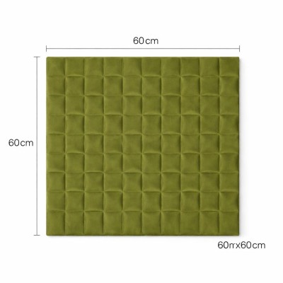 Пано за стена 3D XY-107|60 х 60см *7мм|Велур|самозалепване|маслиново-зелен цвят