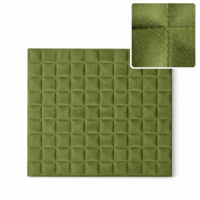 Пано за стена 3D XY-107|60 х 60см *7мм|Велур|самозалепване|маслиново-зелен цвят