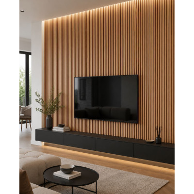 Акустичен стенен 3D панел Red Pine A18| дърво| 270*60см*14мм Акустичен стенен 3D панел Red Pine A18| дърво| 270*60см*14мм