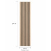 Акустичен стенен 3D панел Light Walnut A15 - светъл орех| дърво| 270*60см*14мм