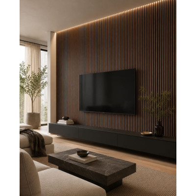 Акустичен стенен 3D панел Walnut 015| дърво| 270*60см*14мм Акустичен стенен 3D панел Walnut 015| дърво| 270*60см*14мм