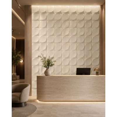 3D Стенен панел PU, 120*60*2.5см E003, Hanyu white, външен и вътрешен монтаж 3D Стенен панел PU, 120*60*2.5см E003, Hanyu white, външен и вътрешен монтаж