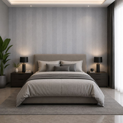 Самозалепващ 3D pvc стенен панел CC2002| Травертин Cement Grey| 300x60см ролков