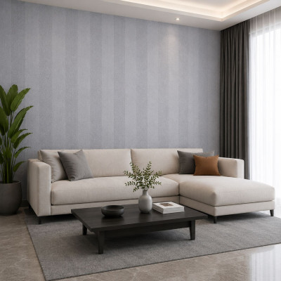Самозалепващ 3D pvc стенен панел CC2002| Травертин Cement Grey| 300x60см ролков