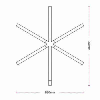 LED линейно осветление AR-HGL-0006X – 6500K, 830*950 мм LED линейно осветление AR-HGL-0006X – 6500K, 830*950 мм