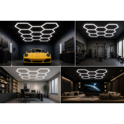 LED Хексагонално осветление AR-HGL-0035 – 6500K, 2444*2576 мм