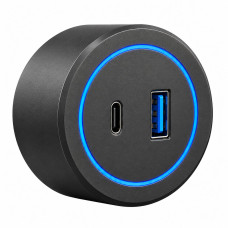 Контактен модул USB A+C за релсов контакт
