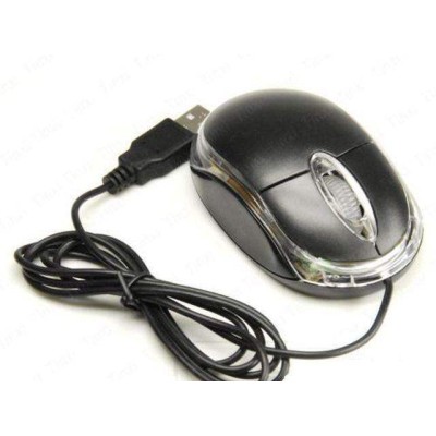 Оптична USB мишка с компактен дизайн и светлина